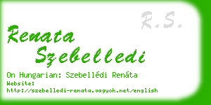renata szebelledi business card